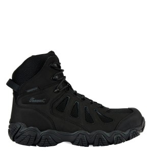 Thorogood Crosstrex Series – Side Zip BBP 防水 6" Hiker メンズ 防水ブーツ 黒 グレー | WYA-5778