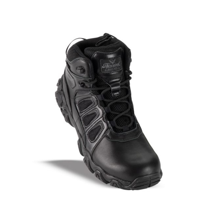 Thorogood CROSSTREX POLISHABLE TOE / SIDE ZIP – BBP WATERPROOF メンズ 防水ブーツ 黒 | OWX-9136