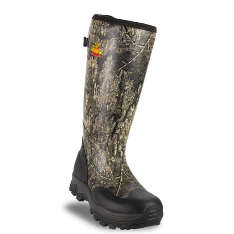 Thorogood INFINITY FD RUBBER BOOT RealTree® TIMBER® // NON-INSULATED メンズ 防水ブーツ 黒 ゴールド | IQK-2845