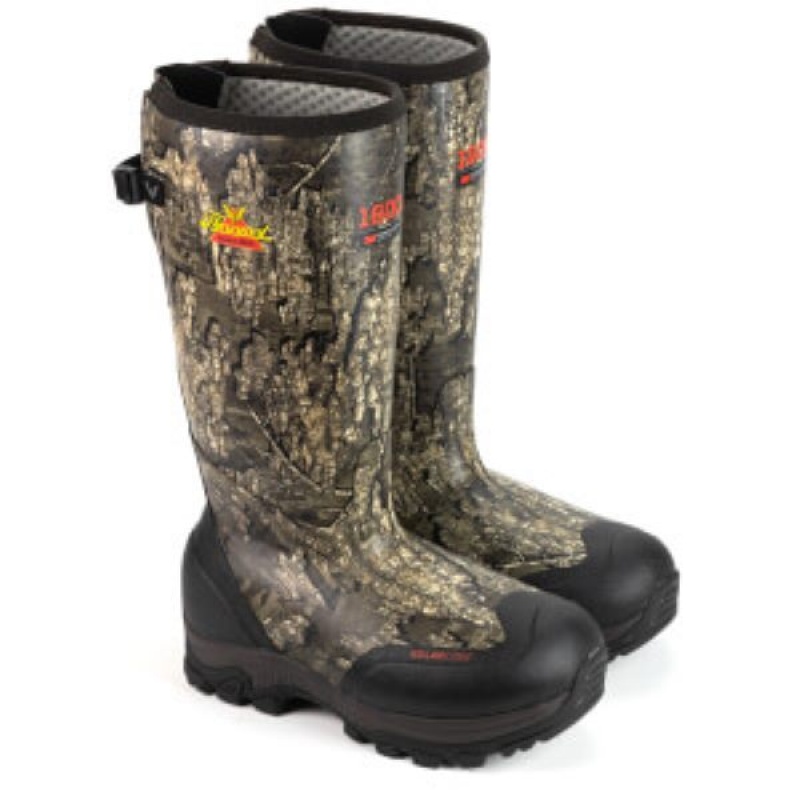 Thorogood INFINITY FD RUBBER BOOT RealTree® TIMBER® // 1600g メンズ 防水ブーツ 黒 ゴールド | PQW-7156